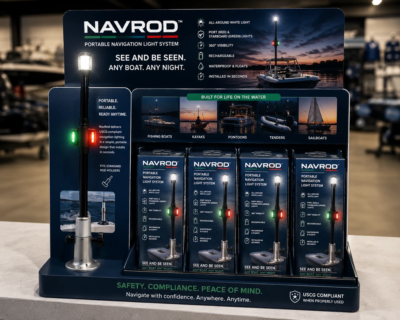 NavRod retail and trade-show display concept
